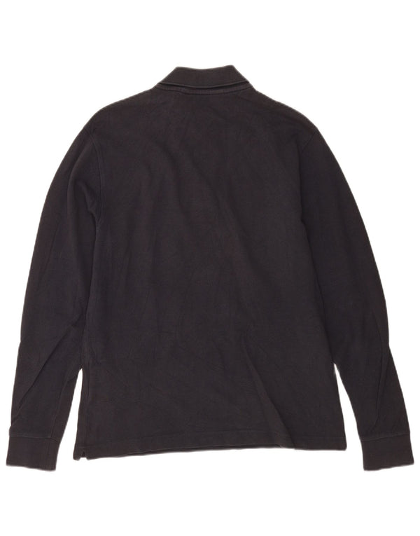 Kappa Herren-Langarm-Poloshirt, klein, marineblau, Baumwolle
