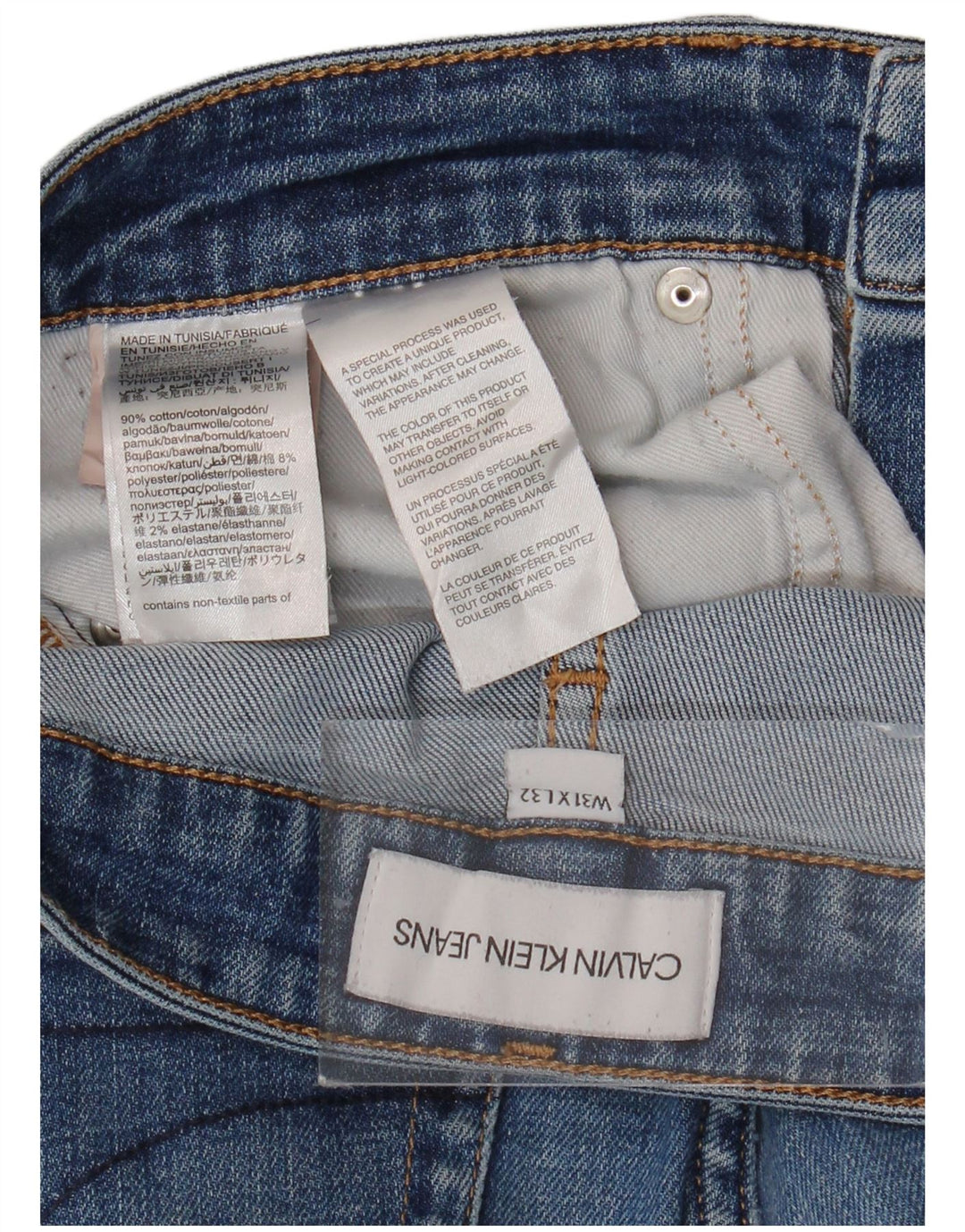 CALVIN KLEIN Herren Slim Jeans W31 L32 Blaue Baumwolle