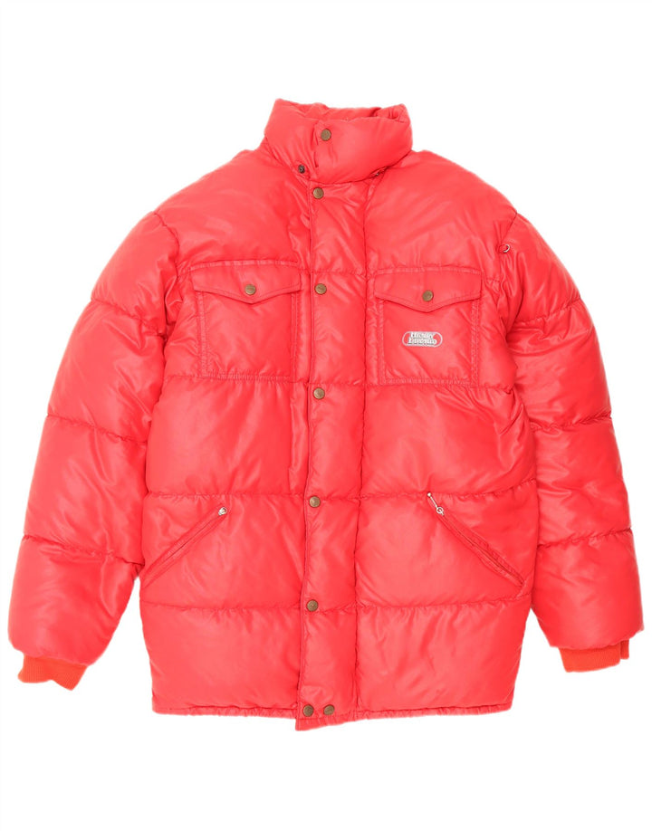Vintage Herren Wattierte Jacke UK 40 Großes rotes Polyamid