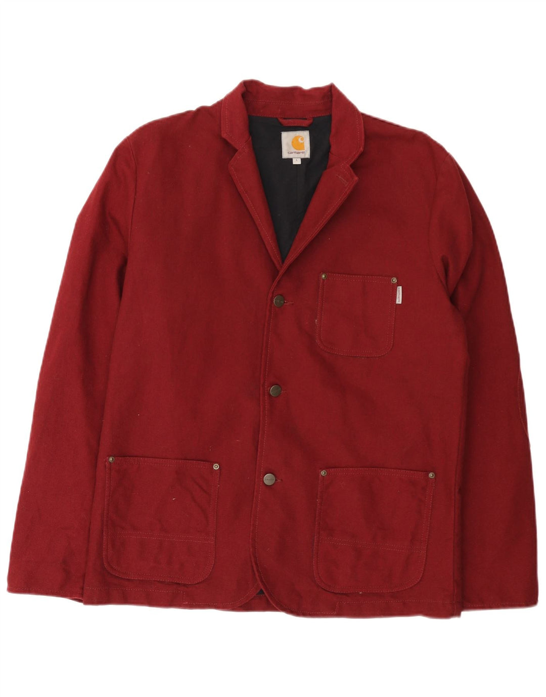 Carhartt Herren 3-Knopf-Blazerjacke UK 40 Large Burgund