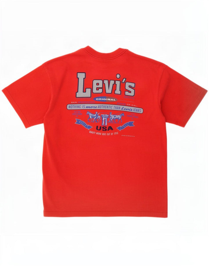 Levi's Herren-T-Shirt mit Grafik, Größe L, aus roter Baumwolle
