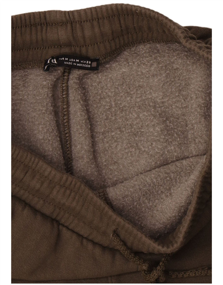 Zara Damen Cargo-Trainingshose UK 12 Medium Khaki Baumwolle