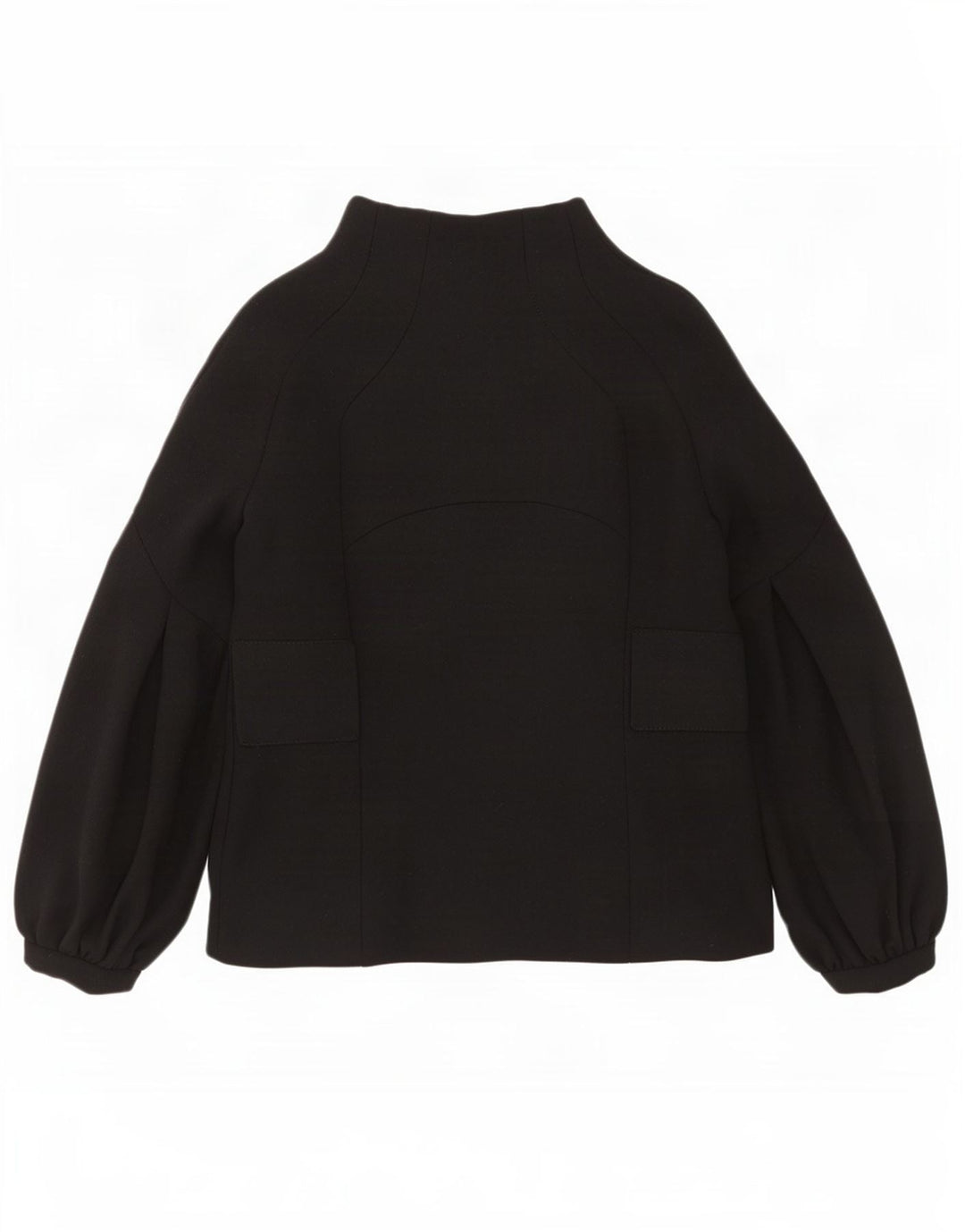 Zara Damen Blazer Jacke UK 12 Mittelschwarze Wolle