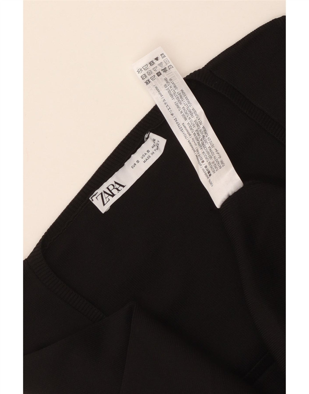 Zara Damen-Langarmkleid in A-Linie, Gr. 10, Größe S, Schwarz, Polyester