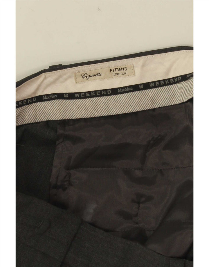 Max Mara Damen Weekend Slim Fit Freizeithose W26 L26 Grau