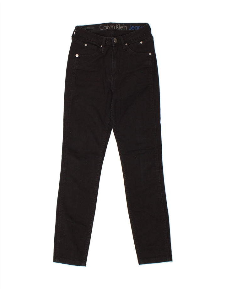 CALVIN KLEIN Womens Skinny Jeans W25 L26 Black Vintage Calvin Klein and Second-Hand Calvin Klein from Messina Hembry 
