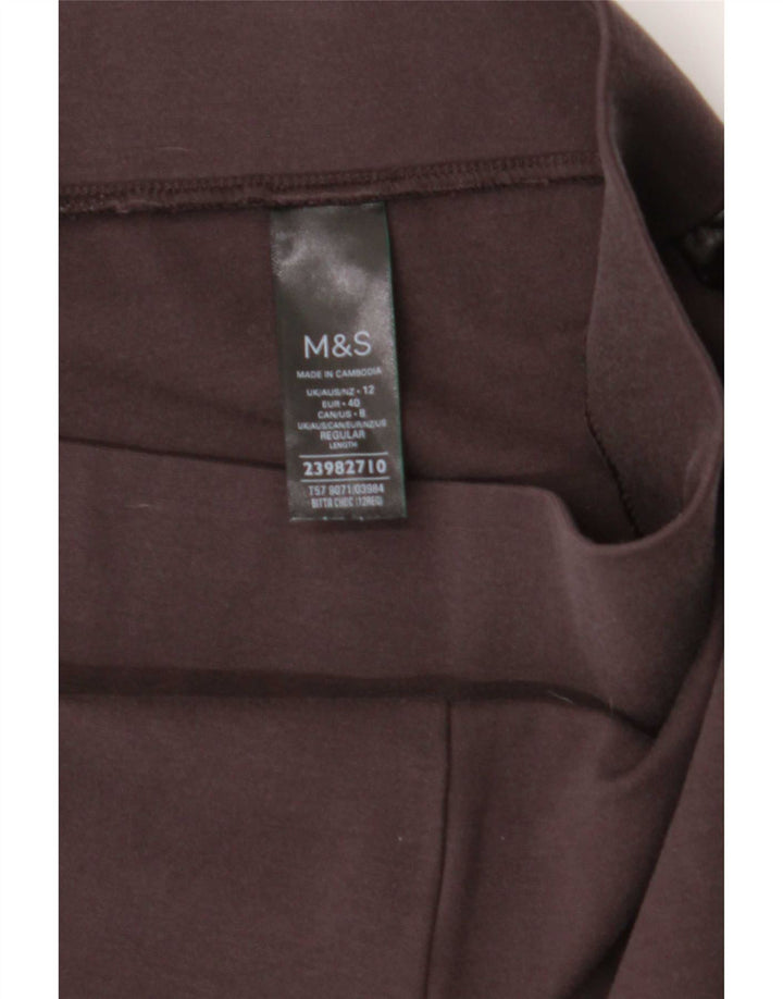 Marks & Spencer Damen Crop Leggings UK 12 Medium Burgund Viskose