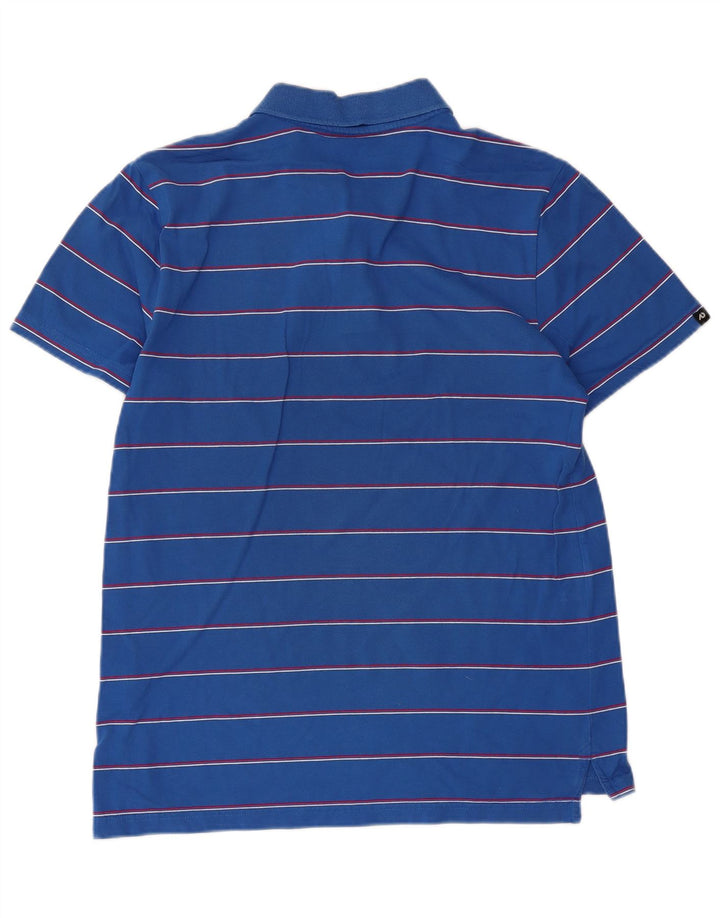 Nike Herren Poloshirt UK 38/40 Mittelblau gestreift