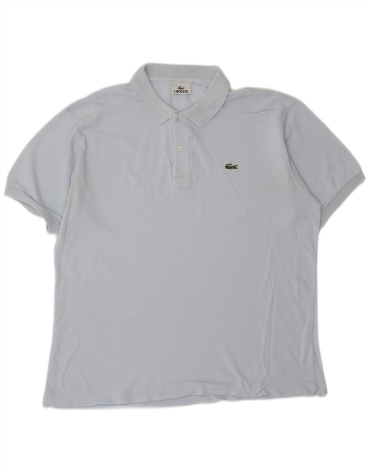 LACOSTE Herren-Poloshirt, Größe 5, große blaue Baumwolle