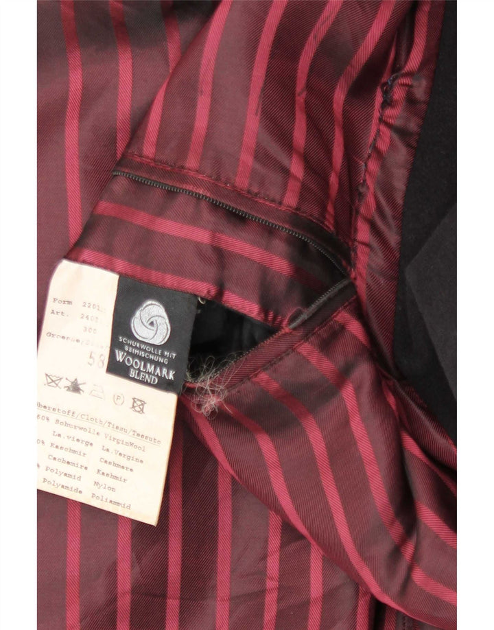 Bugatti Herrenmantel IT 48 4XL Schwarze Wolle