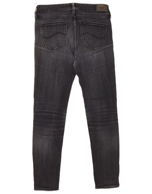 Lee Damen Scarlett Skinny Jeans W30 L27 Schwarze Baumwolle