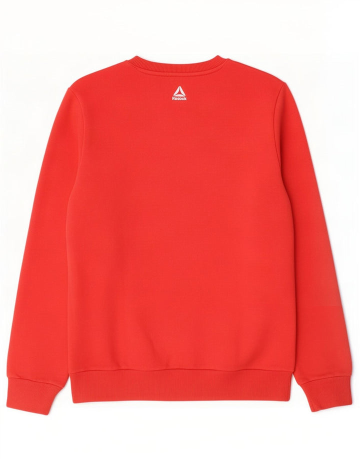 Reebok Herren Grafik-Sweatshirt-Pullover Mittelroter Farbblock