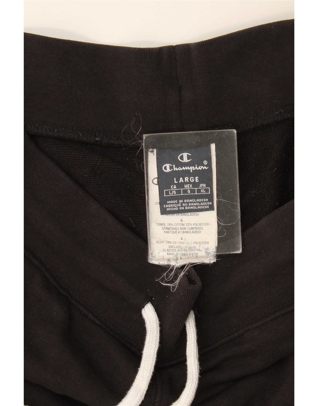 Champion Herren-Sportshorts, groß, aus schwarzer Baumwolle