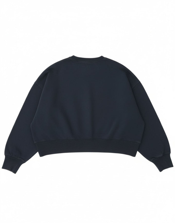 Nike Damen-Sweatshirt mit übergroßem Crop-Grafikmotiv, Gr. 14, mittleres Marineblau