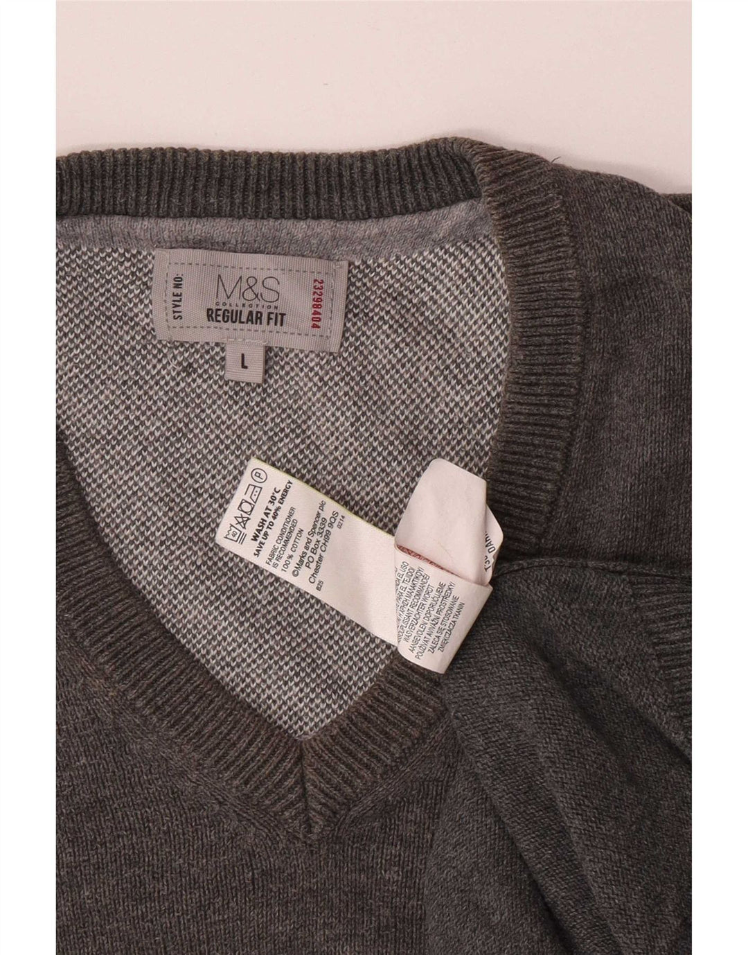 Marks & Spencer Herren-Tanktop in normaler Passform aus grauer Baumwolle