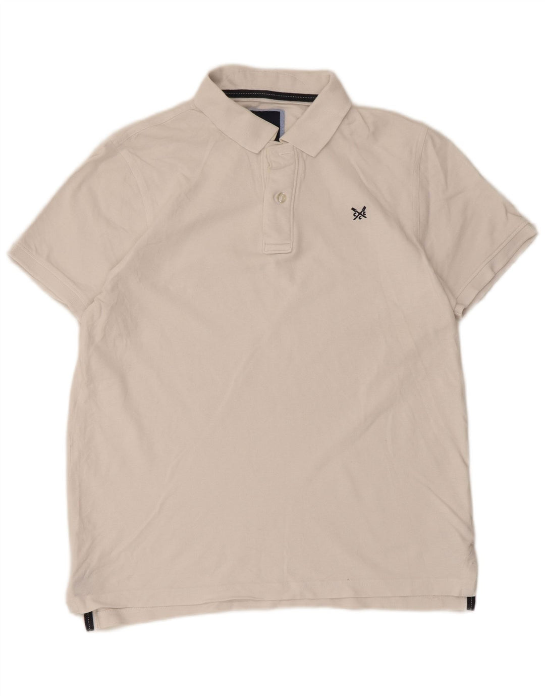 Crew Clothing Herren-Poloshirt, groß, aus weißer Baumwolle