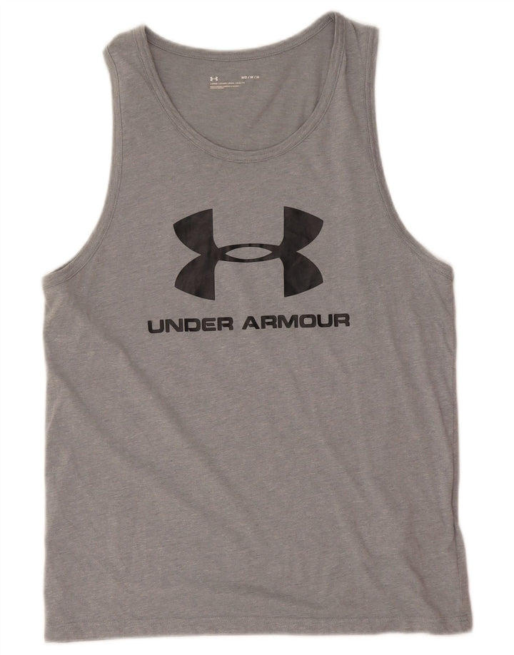 Under Armour Herren Grafik-Weste-Top aus mittelgrauer Baumwolle