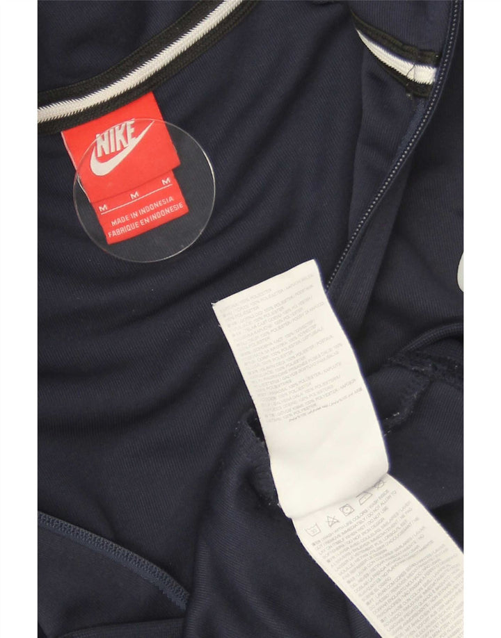 Nike Herren-Kapuzenpullover mit Reißverschluss, mittleres Marineblau, Farbblock-Polyester