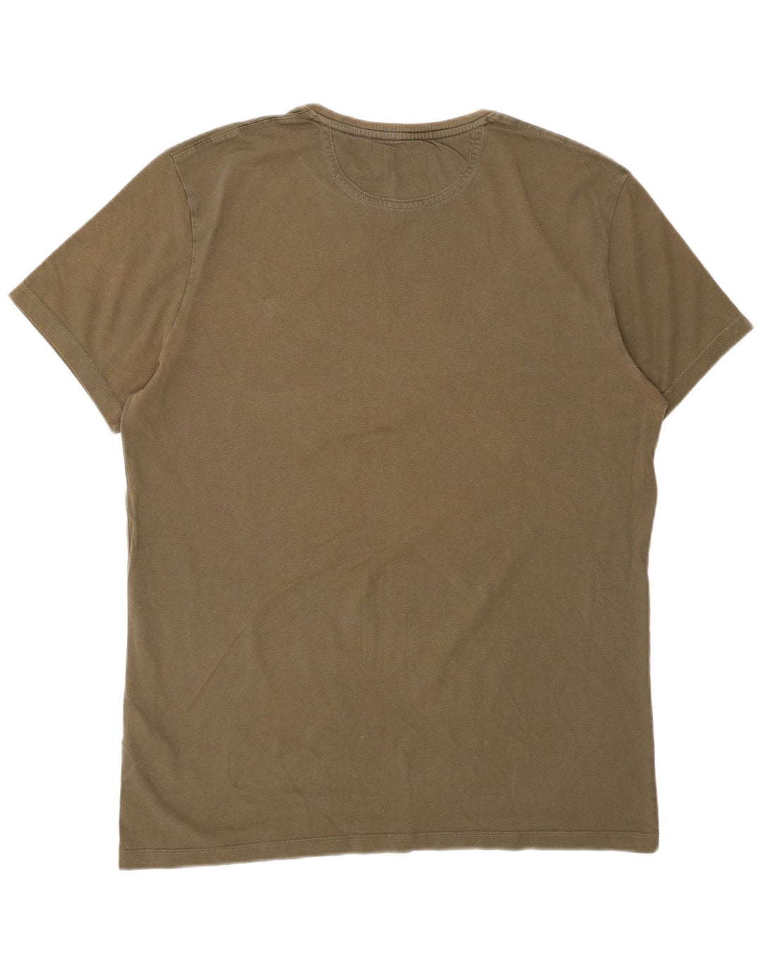 TIMBERLAND Herren Slim Fit T-Shirt Top Large Khaki Baumwolle
