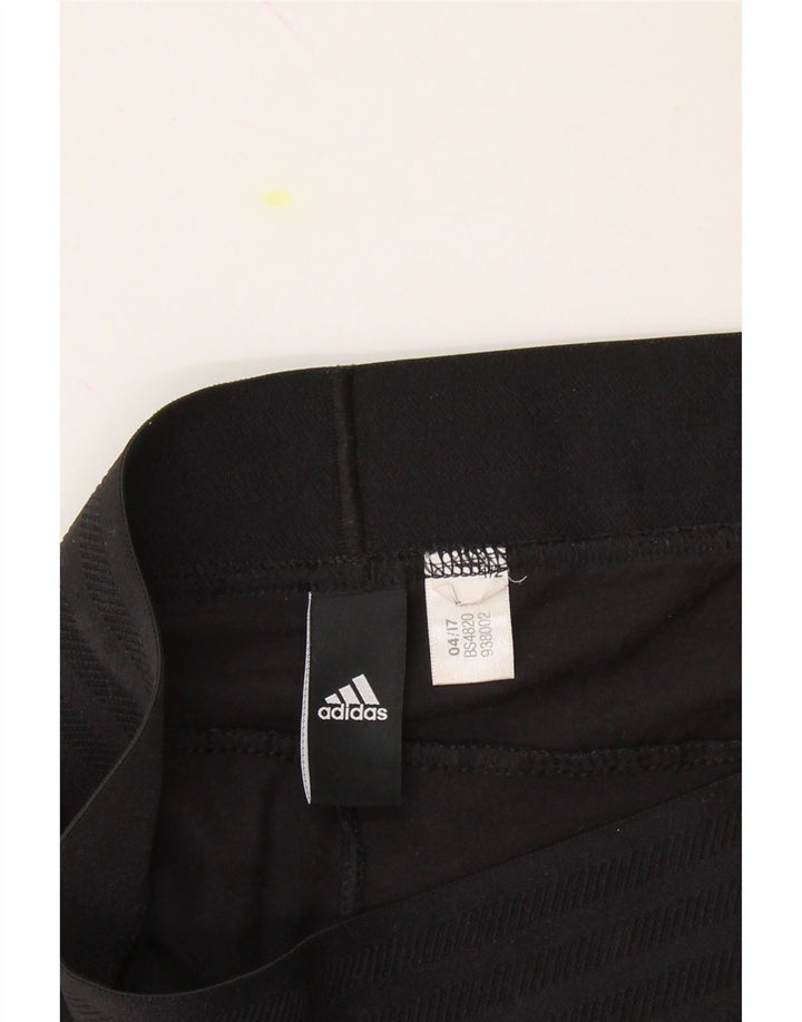 ADIDAS Womens Leggings UK 12 Medium  Black Vintage Adidas and Second-Hand Adidas from Messina Hembry 