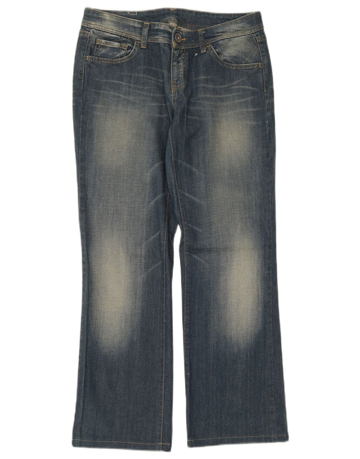 Benetton Damen Bootcut Jeans W28 L29 Blaue Baumwolle
