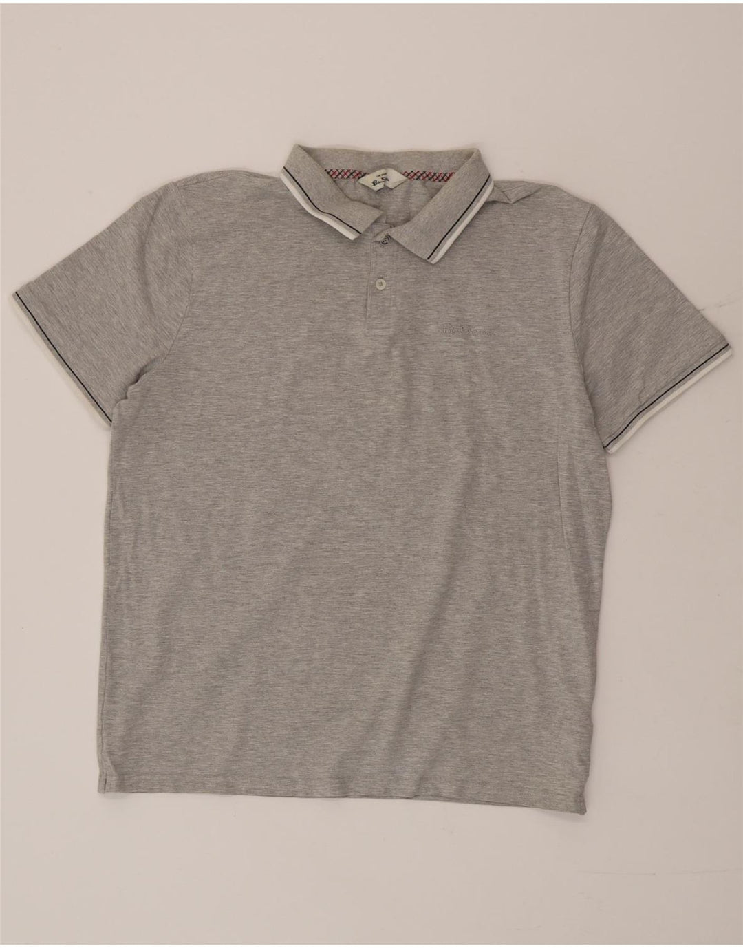 Ben Sherman Herren-Poloshirt, große graue Baumwolle