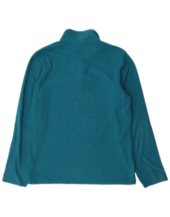 MOUNTAIN WAREHOUSE Herren-Fleecepullover mit Reißverschluss am Hals, mittelblaues Polyester