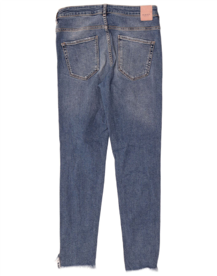 Zara Damen Distressed Skinny Jeans EU 40 Medium W30 L27 Blau
