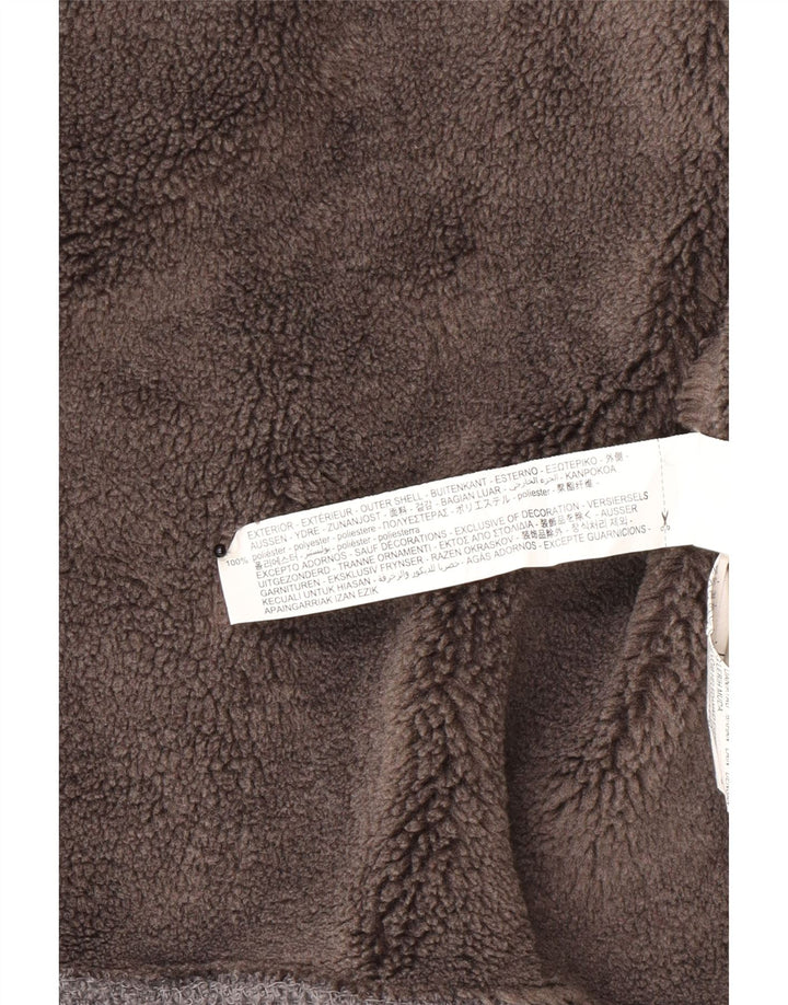 Zara Herren Sherpa Jacke UK 42 XL Grau Polyester