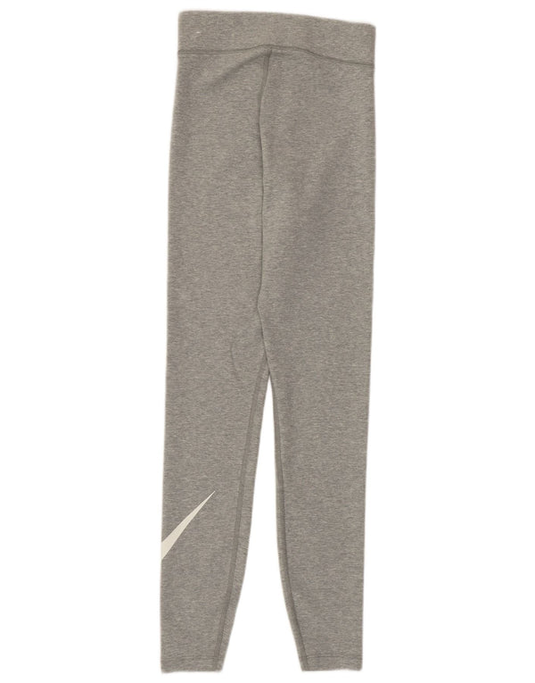 Nike Womens Graphic Leggings UK 4 XS Graue Baumwolle