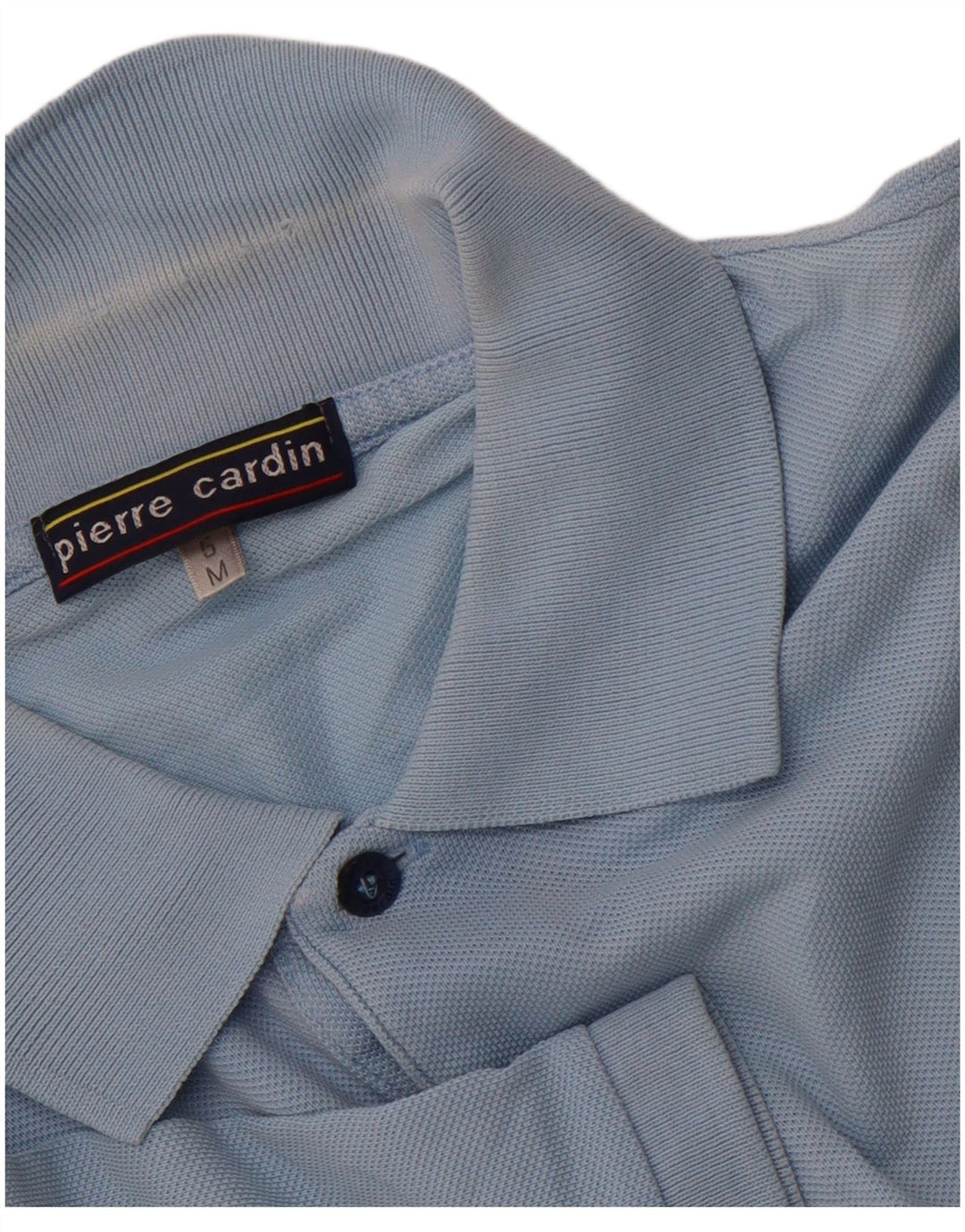 PIERRE CARDIN Herren-Poloshirt aus mittelblauer Baumwolle