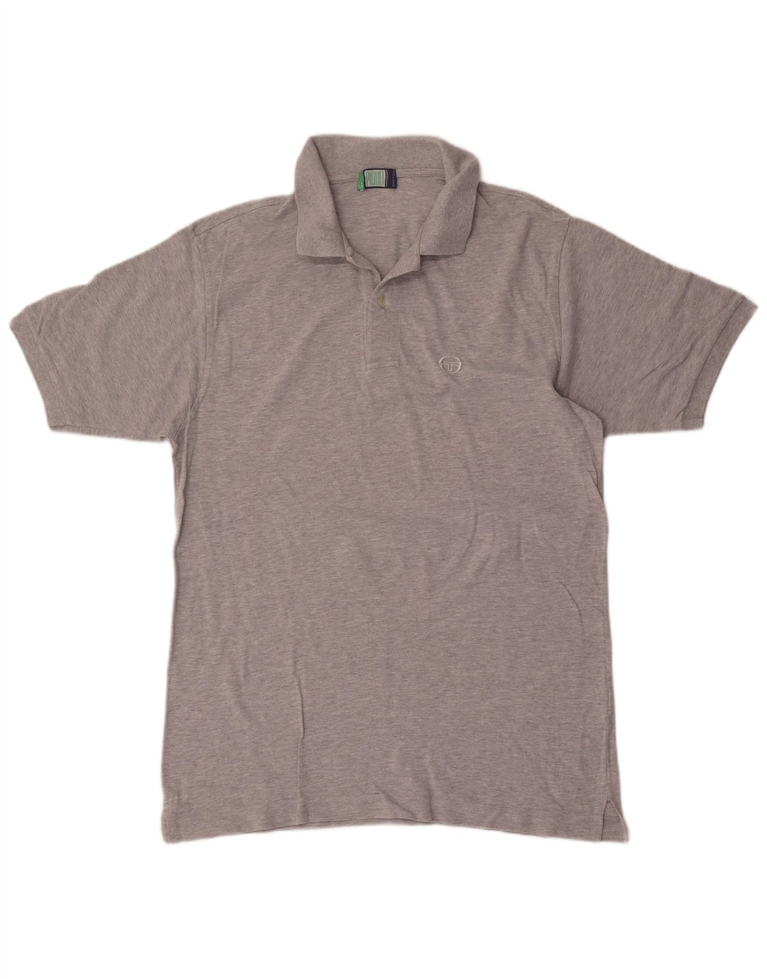 Sergio Tacchini Herren Poloshirt IT 52 Große graue Baumwolle