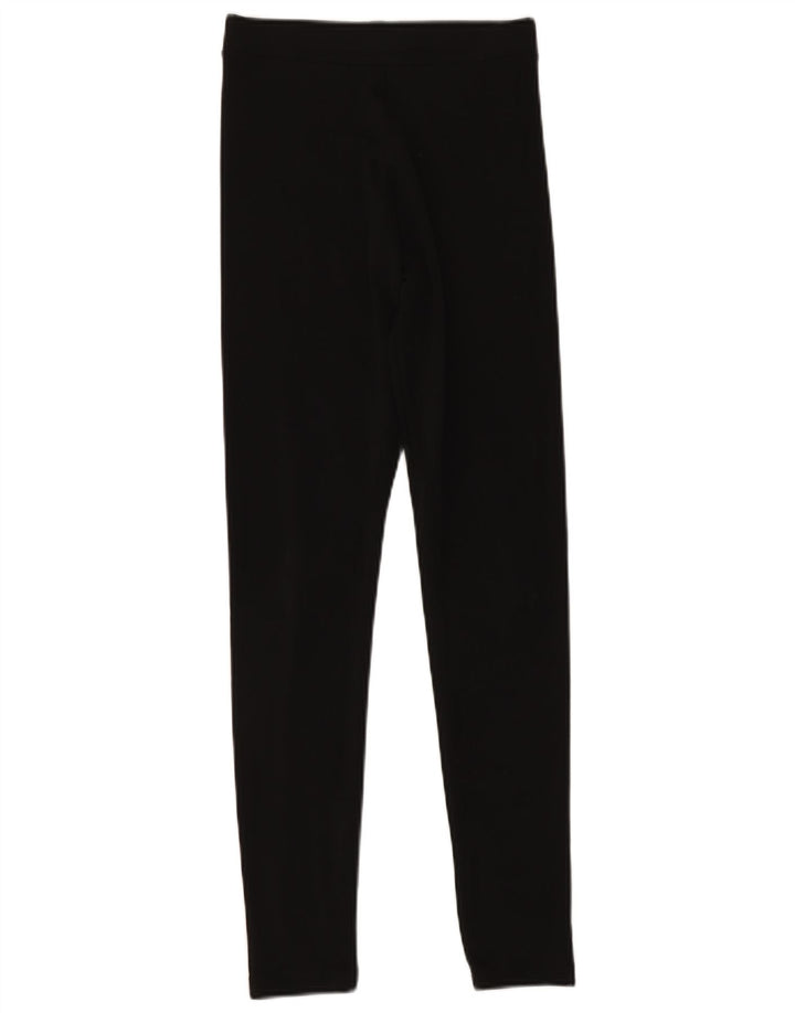 ADIDAS Damen Graphic Leggings UK 10 Small Schwarz Polyester