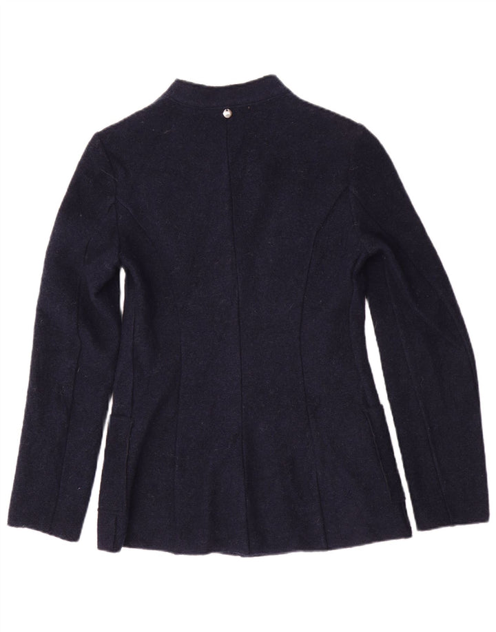 Benetton Damen 2-Knopf-Blazerjacke UK 6 XS Marineblau Polyester