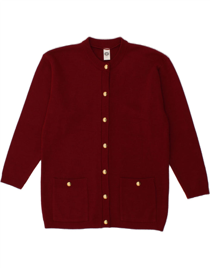 C&A Womens Oversized Cardigan Sweater EU 36/38 Small Burgundy Acrylic Vintage C&A and Second-Hand C&A from Messina Hembry 
