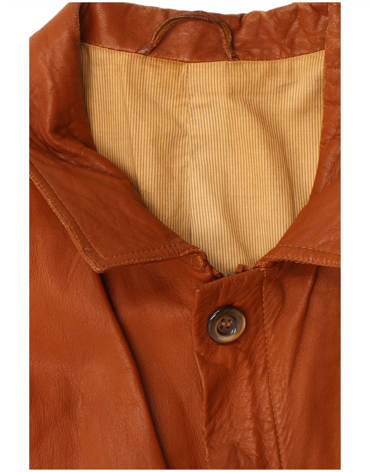 Vintage Herren Lederjacke UK 36 Kleines braunes Leder