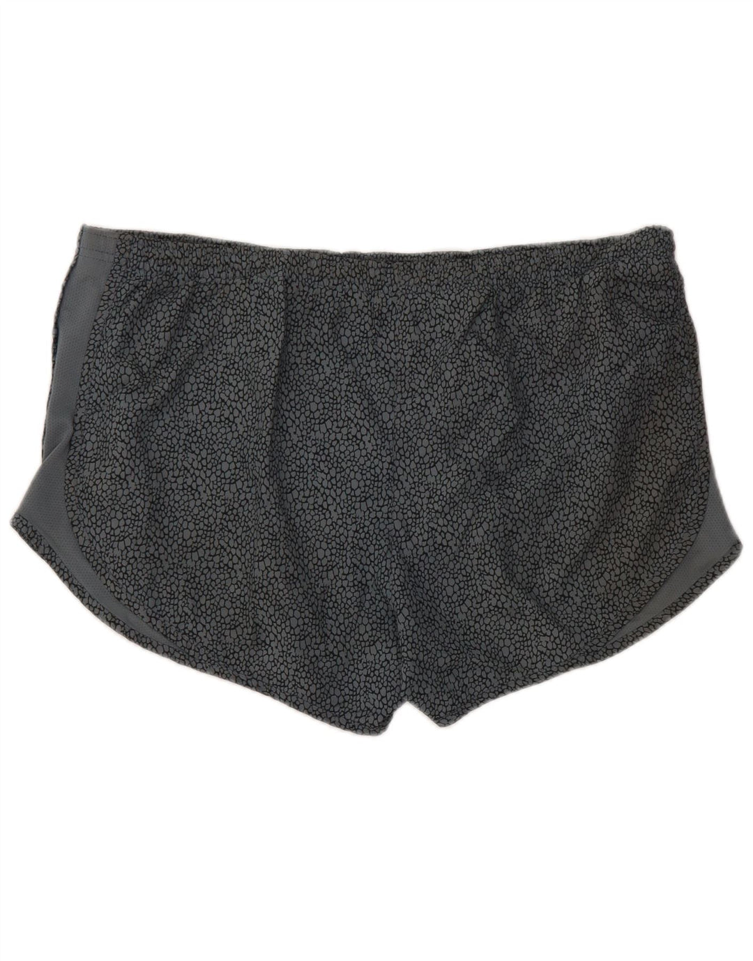 NIKE Damen Dri Fit Sportshorts UK 16 Large Graues Polyester mit Animal-Print