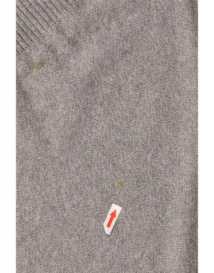 Jack & Jones Herren-Pullover mit Reißverschluss am Hals, Größe S, graue Baumwolle