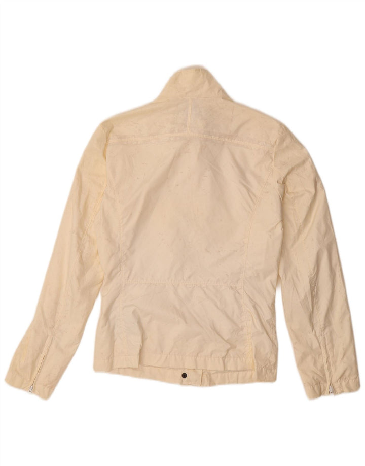 Vintage Damen Utility Jacke UK 6 XS Beige Nylon