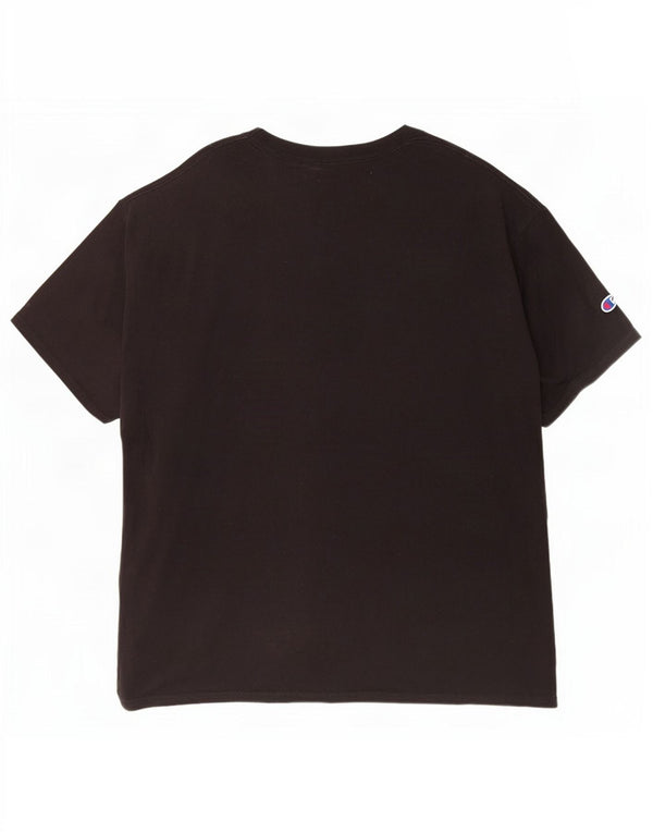 Champion Herren Grafik T-Shirt Top XL Schwarz Baumwolle
