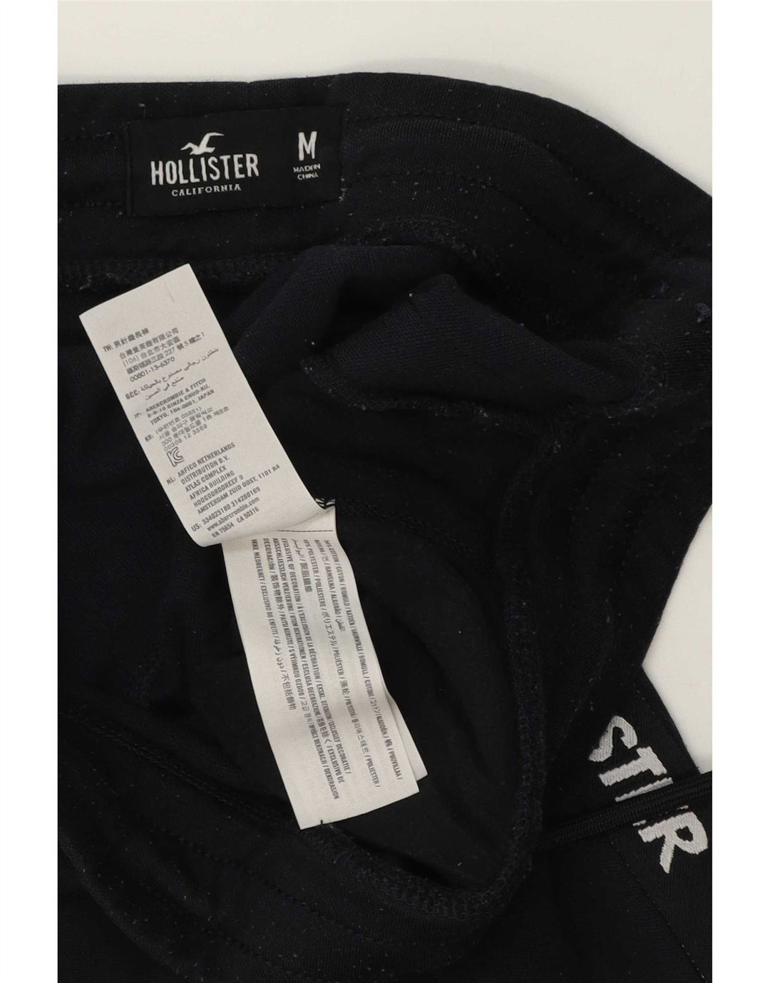 Hollister Herren-Trainingshose mit Grafik, mittelmarineblaue Baumwolle