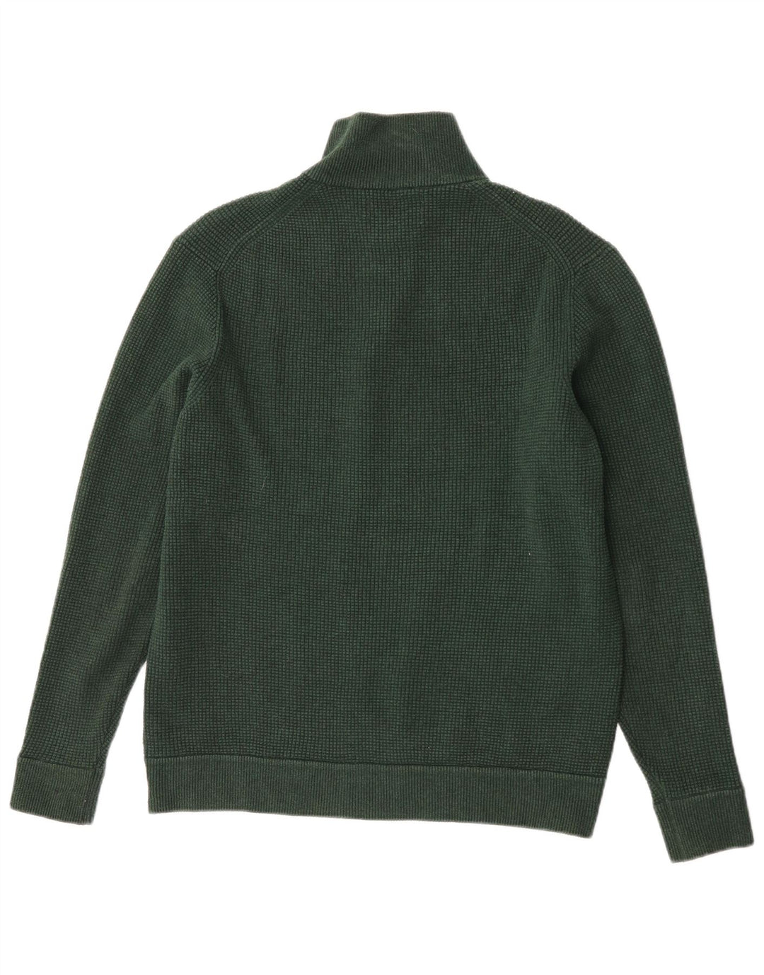 Marks & Spencer Herren-Pullover mit Reißverschluss am Hals, groß, grün, Polyester