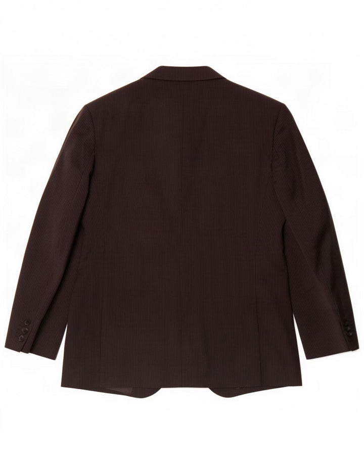 Marks & Spencer Herren-Blazer mit 2 Knöpfen, EU 42, groß, schwarzer Nadelstreifen