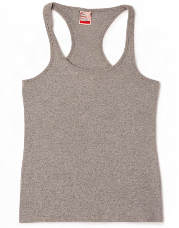 Champion Damen Heritage Fit Weste Top UK 14 Large Grau Baumwolle