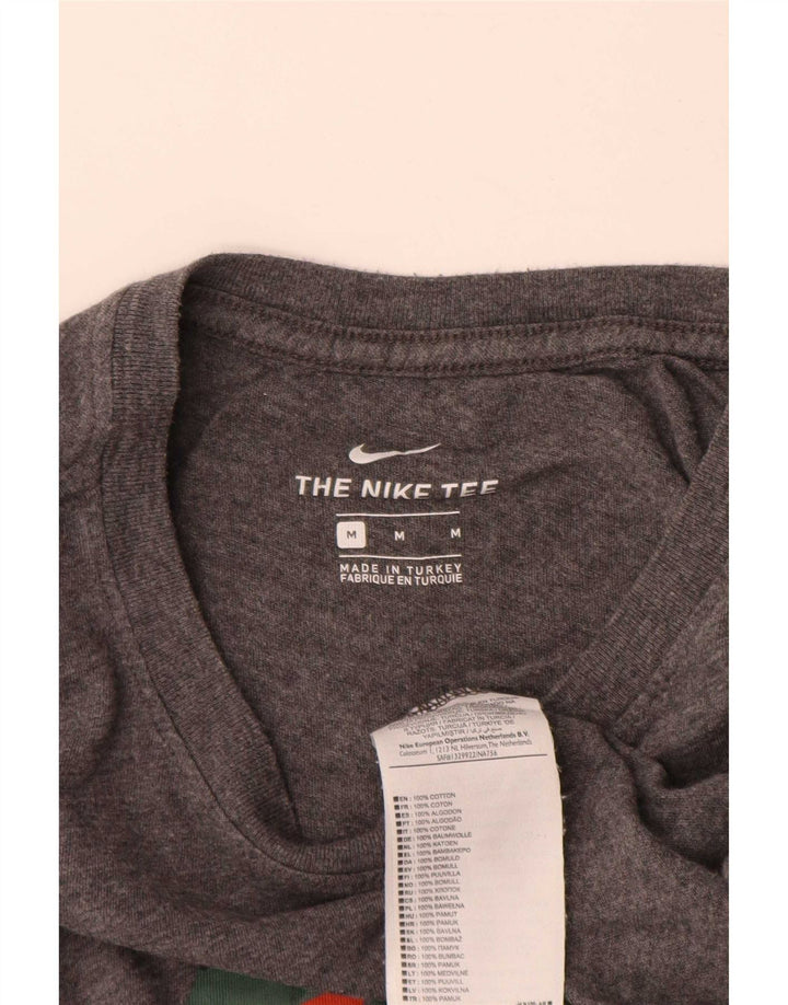 Nike Herren-T-Shirt mit Grafik, mittelgraue Baumwolle