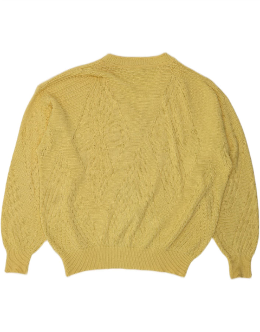 BRIAN SCOTT Herren-Pullover mit V-Ausschnitt, Größe 48, 2XL, Gelb Argyle/Diamant