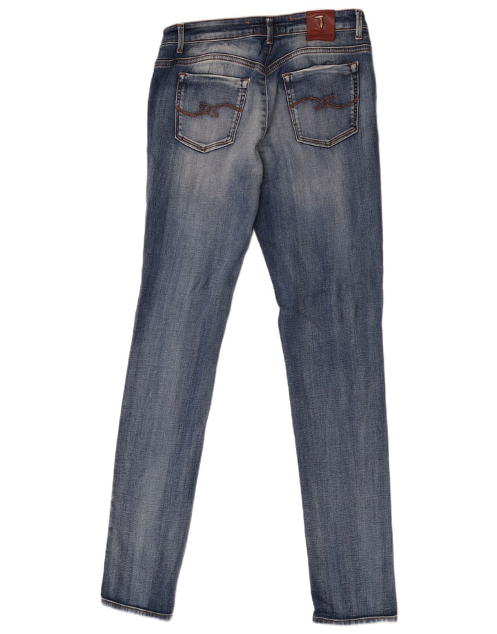 Trussardi Damen Distressed Skinny Jeans W29 L32 Blau