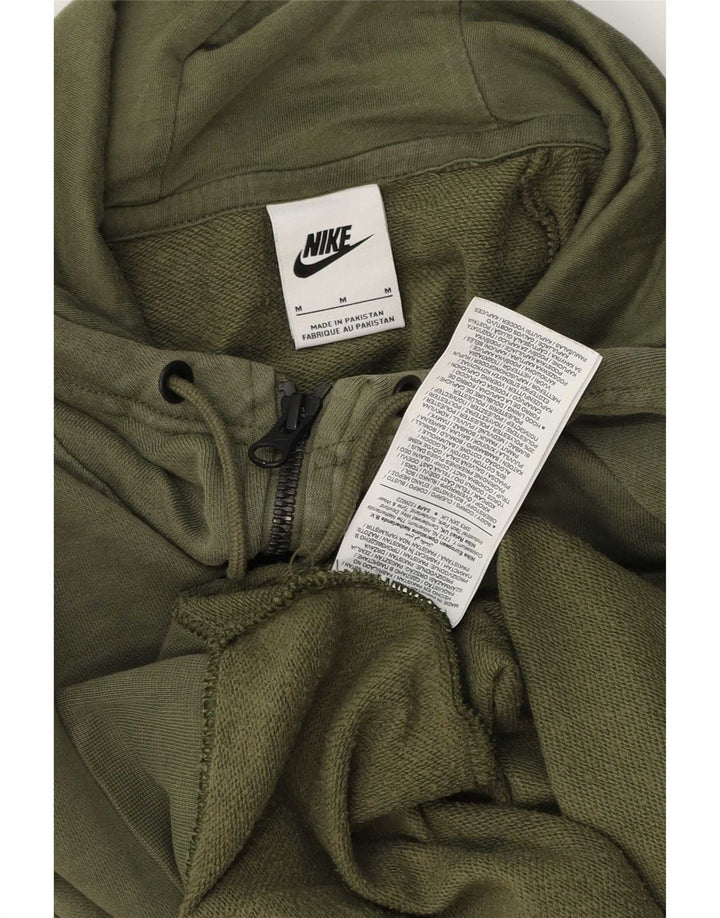 Nike Herren-Kapuzenpullover mit Reißverschluss, mittelgrüne Baumwolle