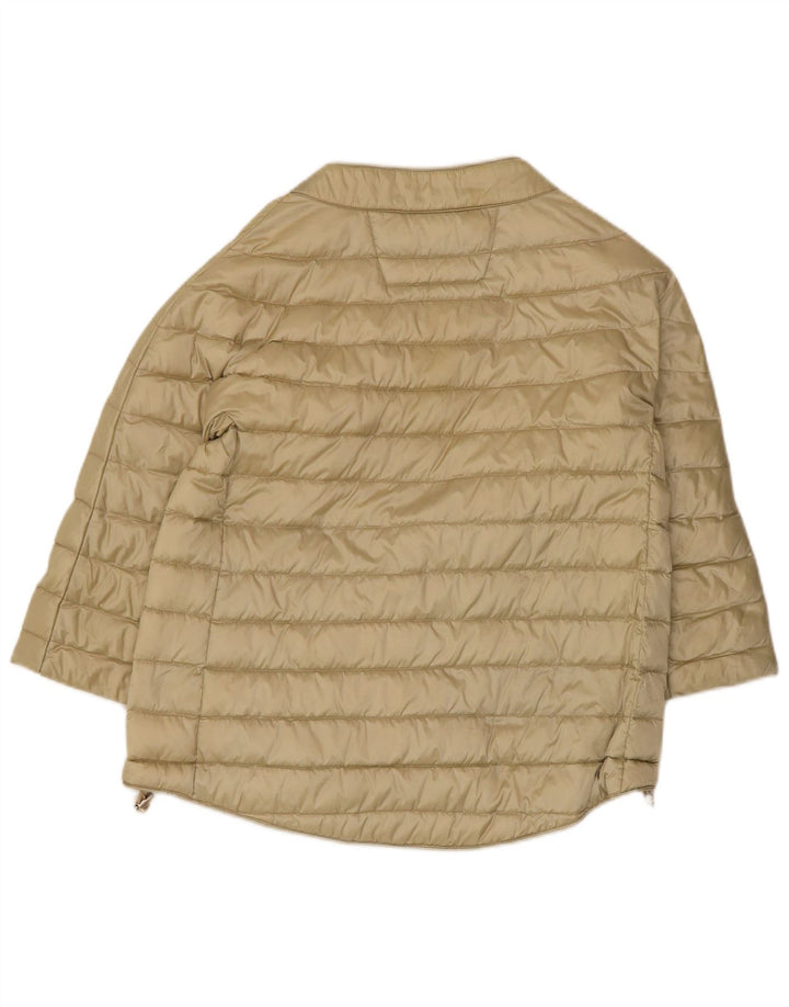 Ciesse Piumini Damen Kurzärmlige wattierte Jacke UK 12 Mittelbeige