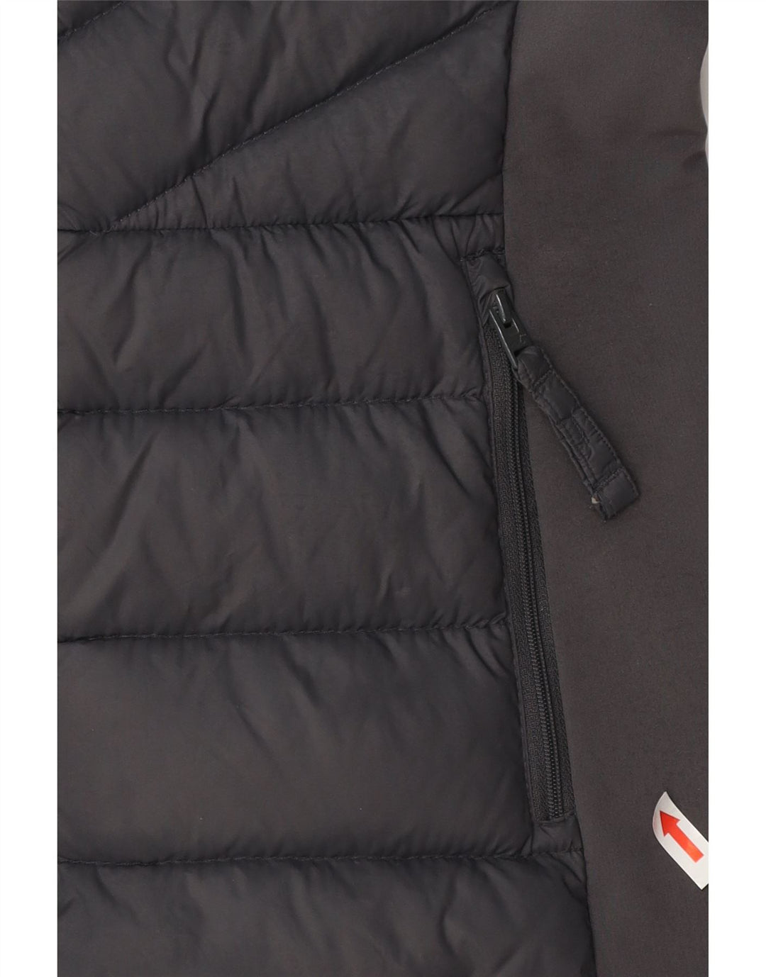 HOLLISTER Wattierte Damenjacke mit Kapuze, UK 10, Small, graues Nylon